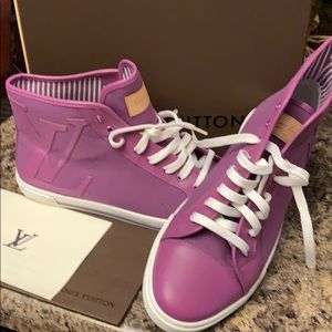 Louis Vuitton purple tennis shoes